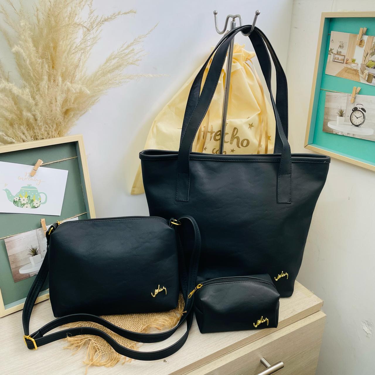 Trio En Cuero Dacota Dama Ref Safari Vlz