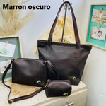 Trio En Cuero Dacota Dama Ref Safari Vlz