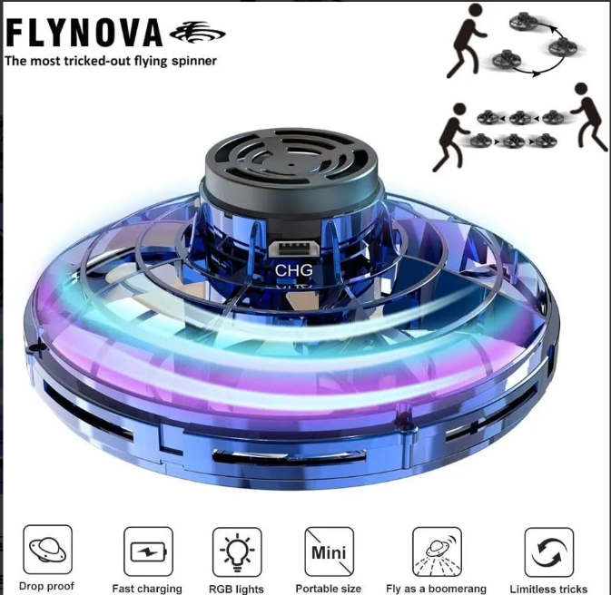 MINI OVNI SPINNER CON LUZ