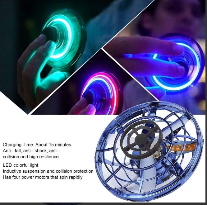 MINI OVNI SPINNER CON LUZ