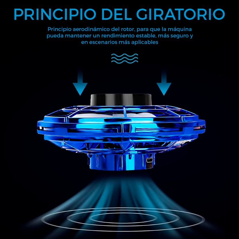 MINI OVNI SPINNER CON LUZ