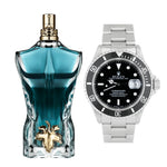 PERFUME LE BEAU JP + RELOJ ROLEX - Quiron Tienda